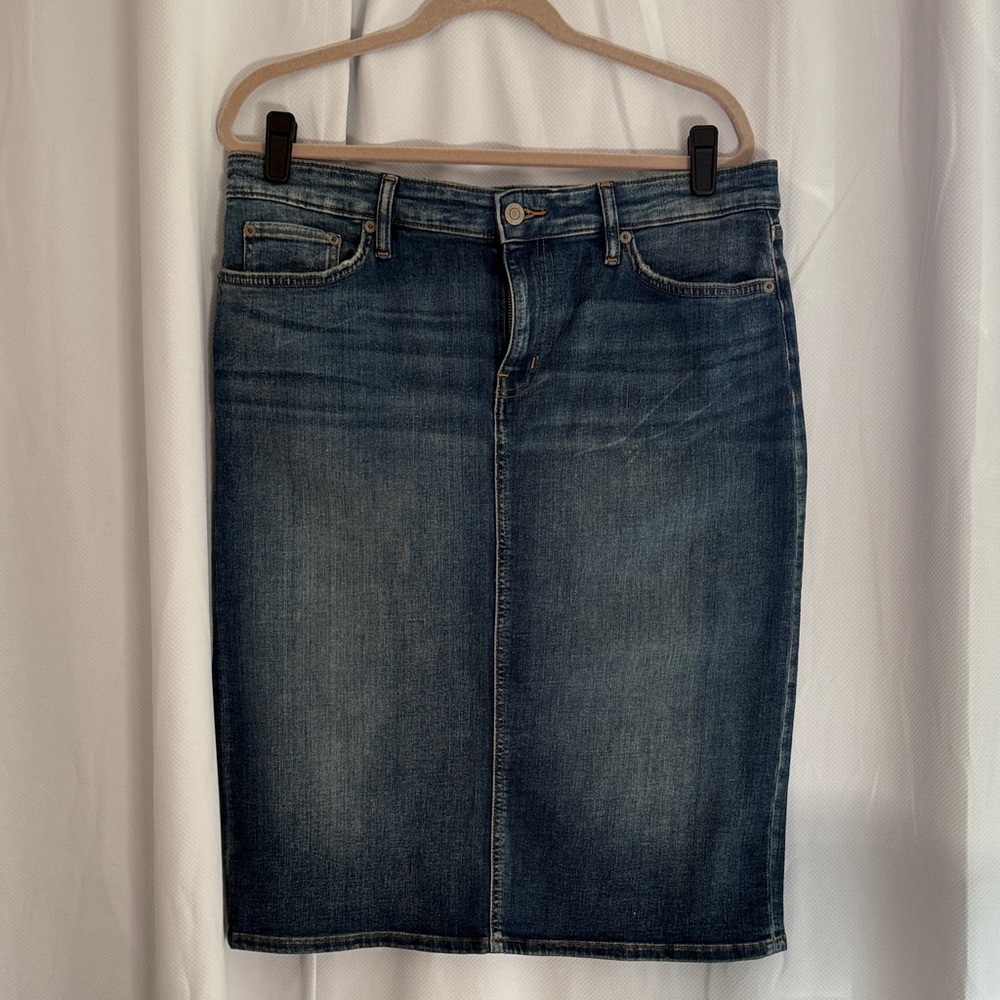 Ralph Lauren Blue Denim Pencil Skirt